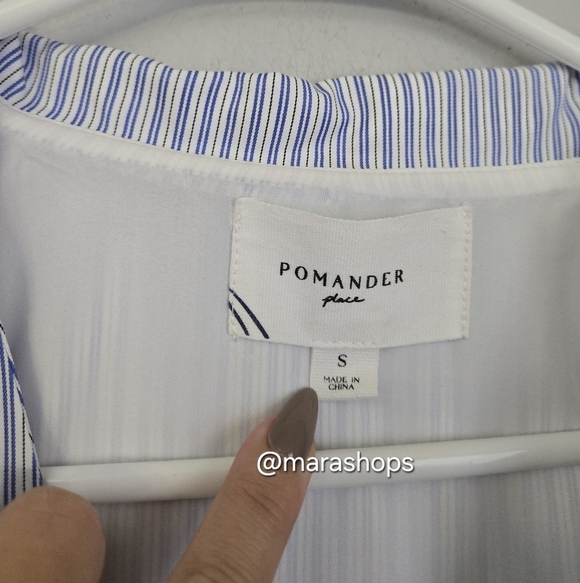 Pomander Place Blue Stripe Cannes Maxi Dress - Picture 7 of 9